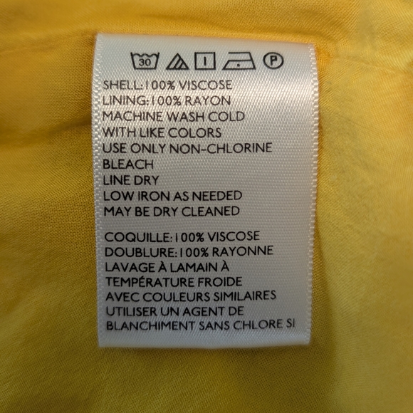 Urban Outfitters Yellow Floral Mini Dress XS Feminine V-backed Flowy Flowers - Picture 3 of 5